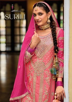 Surili by eba life style heavy chinon embroidered fancy sharara suit catalogue at affordable rate Eba lifestyle