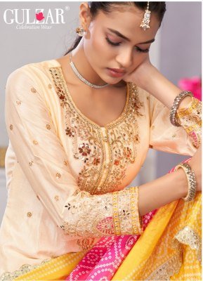 Suroor Gulzar  Premium Chinnon Ensemble with Dabka Dori And Handmade Mirror Work Embroidery Wholesale kurtis catalogs