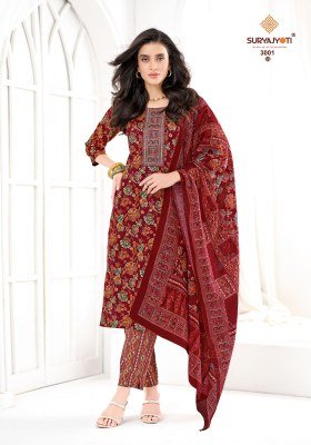 Suryajyoti Kritika Advance Vol 3 Readymade Rayon Capsule Print Suits readymade suit catalogs