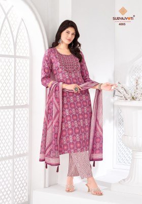 Suryajyoti Kritika Advance Vol 4 Rayon Capsule Kurti Set with Chanderi Dupatta (M–4XL) readymade suit catalogs