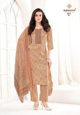 Suryajyoti Kritika Advance Vol 3 Readymade Rayon Capsule Print Suits readymade suit catalogs