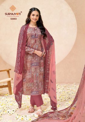 Suryajyoti Naisha Vol. 5 Jam Satin Dress Material dress material catalogs