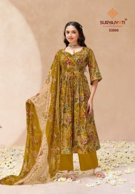 Suryajyoti Naisha Vol. 5 Jam Satin Dress Material dress material catalogs