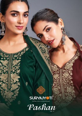 Suryajyoti Pashan Vol 6 Dress Material Jaam Satin pure cotton wholesale rate  dress material catalogs