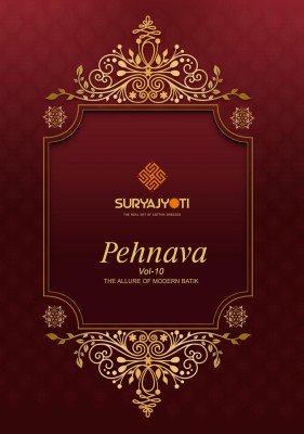 Suryajyoti Pehnava Vol 10 Cotton Kurti Pant Set with Dupatta Wholesale Batik Printed Ethnic Wear kurti pant with dupatta Catalogs