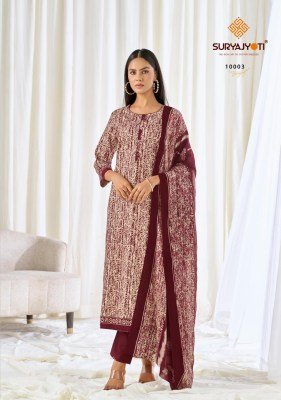 Suryajyoti Pehnava Vol 10 Cotton Kurti Pant Set with Dupatta Wholesale Batik Printed Ethnic Wear kurti pant with dupatta Catalogs