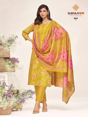Suryajyoti Poshak Vol-8 Pure Cotton Foil Print Kurti Pant with Dupatta  kurti pant with dupatta Catalogs