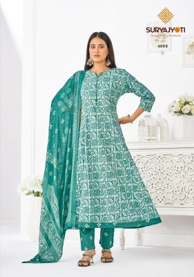 Suryajyoti Rashi Vol 4 Anarkali Readymade Pure Cotton Suit Set Wholesale fancy Anarkali suit catalogs