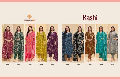 Suryajyoti Rashi Vol 7 Readymade Cotton Anarkali Catalog readymade suit catalogs