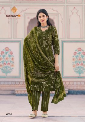 Suryajyoti Rashmika Vol 6 Pure Cotton Anarkali Suit with Handwork readymade suit catalogs