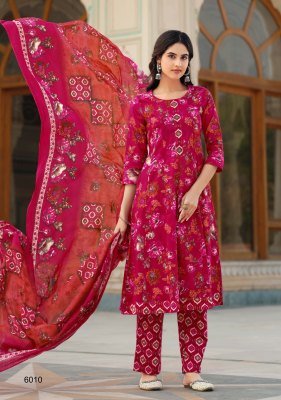 Suryajyoti Rashmika Vol 6 Pure Cotton Anarkali Suit with Handwork readymade suit catalogs