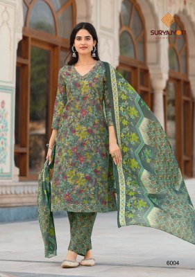 Suryajyoti Rashmika Vol 6 Pure Cotton Anarkali Suit with Handwork readymade suit catalogs