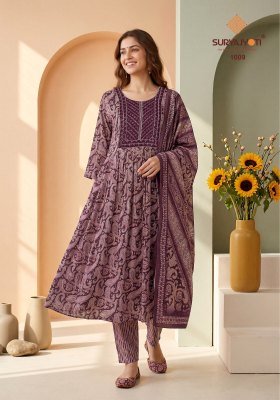 Suryajyoti Ruhani Vol 1 Heavy Rayon Capsule Print Kurti Pant with Chanderi Digital Print Dupatta kurti pant with dupatta Catalogs