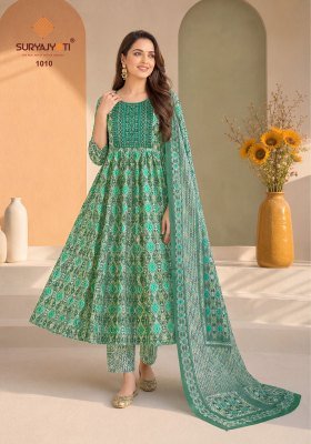 Suryajyoti Ruhani Vol 1 Heavy Rayon Capsule Print Kurti Pant with Chanderi Digital Print Dupatta kurti pant with dupatta Catalogs