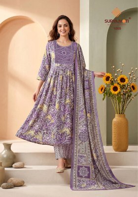 Suryajyoti Ruhani Vol 1 Heavy Rayon Capsule Print Kurti Pant with Chanderi Digital Print Dupatta kurti pant with dupatta Catalogs
