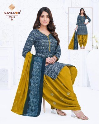 Suryajyoti Sui Dhaga Vol 23 ReadyMade Patiyala Cotton Suit Top And Bottom Wholesale readymade suit catalogs