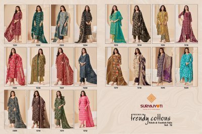 Suryajyoti Trendy Cotton Vol 72 Cotton Kurti Pant with Dupatta  kurti pant with dupatta Catalogs