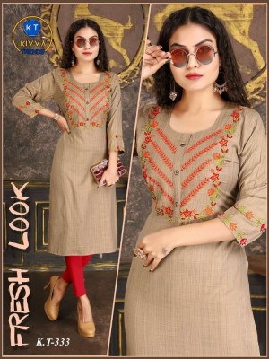 Suvesh Kesar Straight Cut Kurti catalogue supplier and exporter  