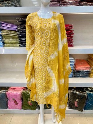Suvesh Presents Muslin Batik Printed Kurti With Shibori Dupatta set Kurti design  Amavi