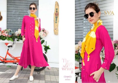 Sva By Eva Long Gown Kurti with dupatta set Kurti catalogue wholesaler  kurtis catalogs