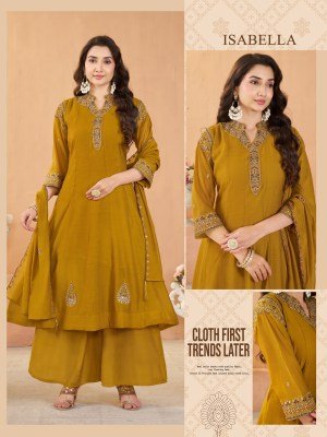 Swara 3-Piece Coral Silk Ethnic Wear Set Size wise Combo Set