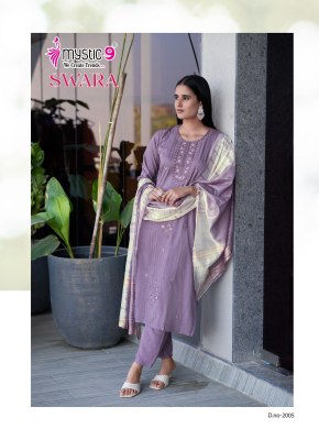 Swara vol 2 by Mystic 9 Premium Reyon straight top with pant and dupatta catalogue at affordable rate readymade suit catalogs