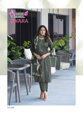 Swara vol 2 by Mystic 9 Premium Reyon straight top with pant and dupatta catalogue at affordable rate readymade suit catalogs
