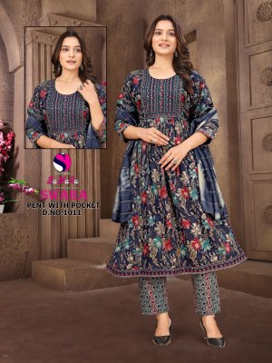 Swara vol 2 by Samara Reyon capsule foil printed handwork readymade suit catalogue at affordable rate readymade suit catalogs