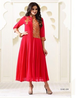 Swarnapankh Vol 01 Full Set 10 Pcs Silk Georgette Embroidered Kurti Collection Wholesale kurtis catalogs