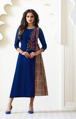 Swarnapankh Vol 01 Full Set 10 Pcs Silk Georgette Embroidered Kurti Collection Wholesale kurtis catalogs