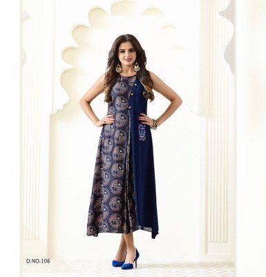 Swarnapankh Vol 01 Full Set 10 Pcs Silk Georgette Embroidered Kurti Collection Wholesale kurtis catalogs