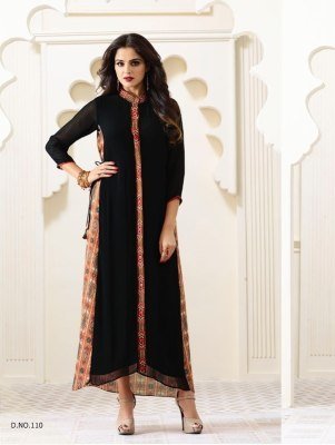 Swarnapankh Vol 01 Full Set 10 Pcs Silk Georgette Embroidered Kurti Collection Wholesale kurtis catalogs