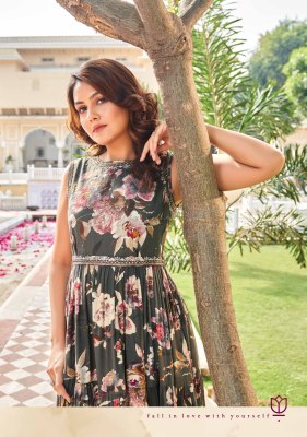 Swish present Be Rich 4 new fancy printed cotton flaired gown style kurti catalogue  kurtis catalogs