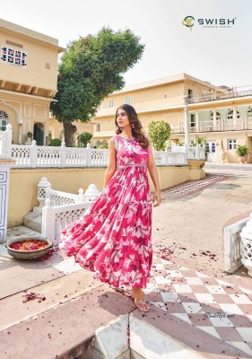 Swish present Be Rich 4 new fancy printed cotton flaired gown style kurti catalogue  kurtis catalogs