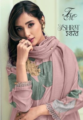 T and M by Ishrat present muslin digital printed unstitched dress material catalogue at low rate T and M 