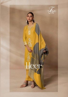 T and M present Heer viscose fancy jacquard with embroidered unstitched dress material catalogue at low rate  Amavi