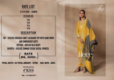 T and M present Heer viscose fancy jacquard with embroidered unstitched dress material catalogue at low rate  salwar kameez catalogs