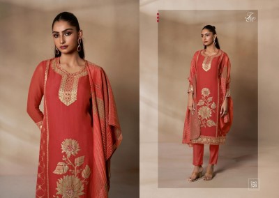 T and M present Heer viscose fancy jacquard with embroidered unstitched dress material catalogue at low rate  salwar kameez catalogs