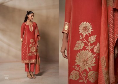 T and M present Heer viscose fancy jacquard with embroidered unstitched dress material catalogue at low rate  salwar kameez catalogs