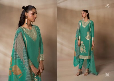 T and M present Heer viscose fancy jacquard with embroidered unstitched dress material catalogue at low rate  salwar kameez catalogs