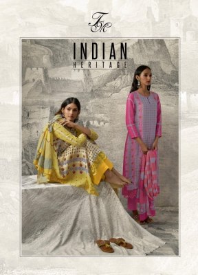 T and M present Indian heritage pure linen printed with hand embroidered pakistani suit catalogue at wholesale price  Amavi