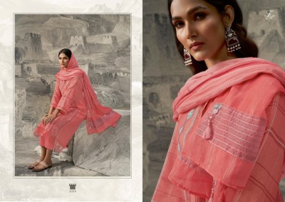 T and M present Indian heritage pure linen printed with hand embroidered pakistani suit catalogue at wholesale price  pakistani suit catalogs