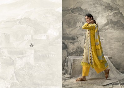 T and M present Indian heritage pure linen printed with hand embroidered pakistani suit catalogue at wholesale price  pakistani suit catalogs