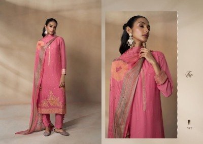 T and M present Qala fancy jacquard top with handwork unstitched salwar kameez catalogue at wholesale price salwar kameez catalogs