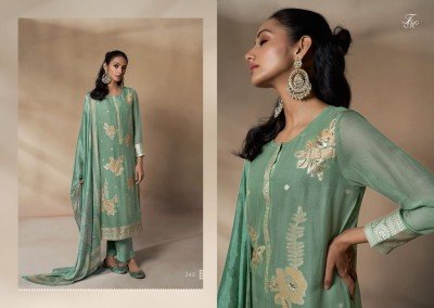 T and M present Qala fancy jacquard top with handwork unstitched salwar kameez catalogue at wholesale price salwar kameez catalogs