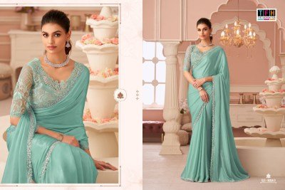 TFH Salsa Style Hits SLS-8004 Silver Chiffon Shimmer Saree with Banglori Work Blouse sarees catalogs