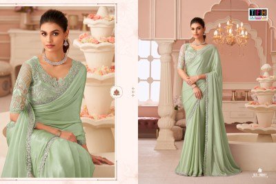 TFH Salsa Style Hits SLS-8004 Silver Chiffon Shimmer Saree with Banglori Work Blouse sarees catalogs