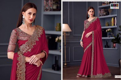 TFH Silver Screen Edition Hits SS 30002 Opium Silk Chiffon Party Wear Saree with Chiffon Silk Blouse Wholesale sarees catalogs