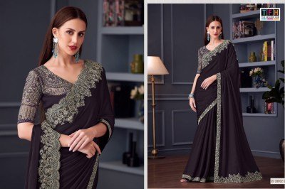 TFH Silver Screen Edition Hits SS 30002 Opium Silk Chiffon Party Wear Saree with Chiffon Silk Blouse Wholesale sarees catalogs