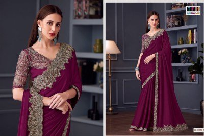 TFH Silver Screen Edition Hits SS 30002 Opium Silk Chiffon Party Wear Saree with Chiffon Silk Blouse Wholesale sarees catalogs